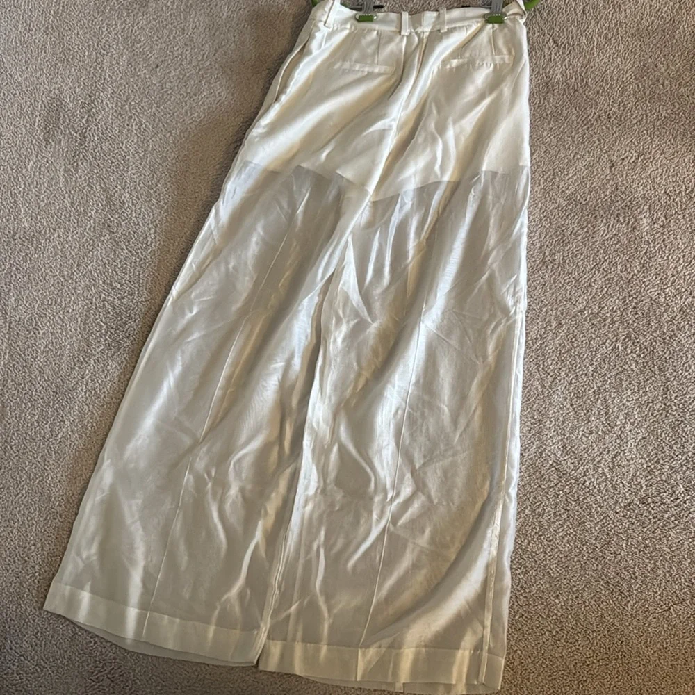 Women’s H&M sheer beige trouser pants - Picture 3 of 8